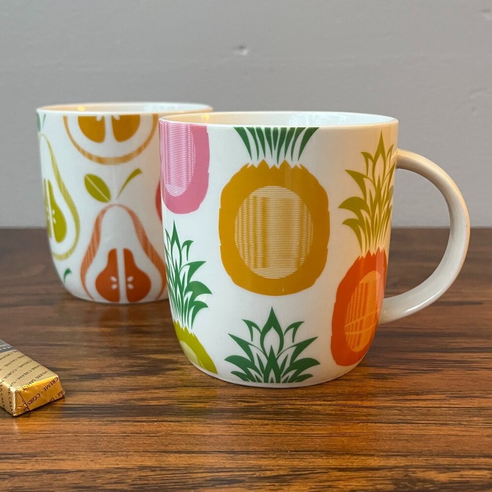Sears Canada Whole Home Retro Fruit Set of 2 Mugs